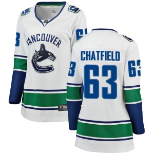 Women's Jalen Chatfield Vancouver Canucks Breakaway Away Jersey - White