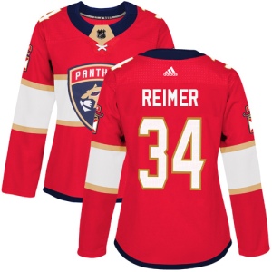 Women's James Reimer Florida Panthers Authentic Home Jersey - Red