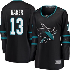 Women's Jamie Baker San Jose Sharks Breakaway Alternate Jersey - Black