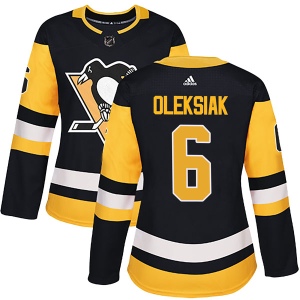 Women's Jamie Oleksiak Pittsburgh Penguins Authentic Home Jersey - Black