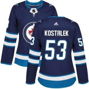 Women's Jan Kostalek Winnipeg Jets Authentic Home Jersey - Navy