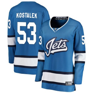 Women's Jan Kostalek Winnipeg Jets Breakaway Alternate Jersey - Blue