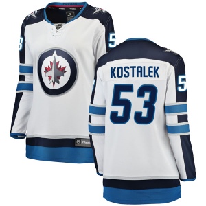 Women's Jan Kostalek Winnipeg Jets Breakaway Away Jersey - White