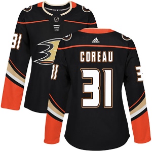 Women's Jared Coreau Anaheim Ducks Authentic Home Jersey - Black