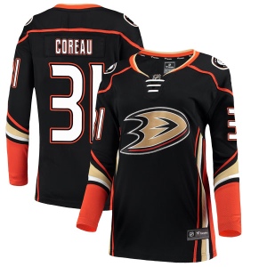 Women's Jared Coreau Anaheim Ducks Breakaway Home Jersey - Black