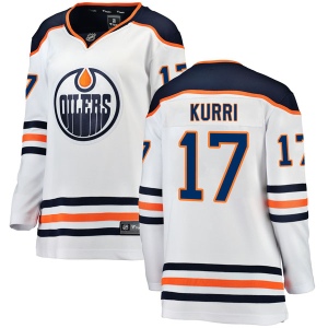 Women's Jari Kurri Edmonton Oilers Authentic Away Breakaway Jersey - White