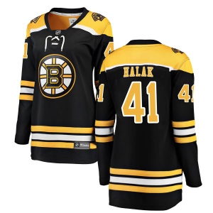 Women's Jaroslav Halak Boston Bruins Breakaway Home Jersey - Black