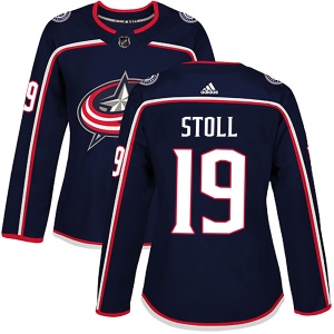 Women's Jarret Stoll Columbus Blue Jackets Authentic Home Jersey - Navy