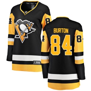 Women's Jarrett Burton Pittsburgh Penguins Breakaway Home Jersey - Black