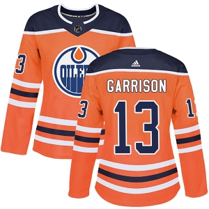 Women's Jason Garrison Edmonton Oilers Authentic r Home Jersey - Orange