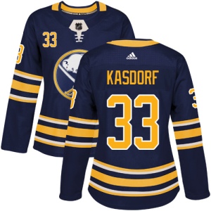 Women's Jason Kasdorf Buffalo Sabres Authentic Home Jersey - Navy Blue