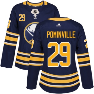 Women's Jason Pominville Buffalo Sabres Authentic Home Jersey - Navy Blue