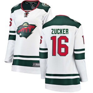 Women's Jason Zucker Minnesota Wild Breakaway Away Jersey - White