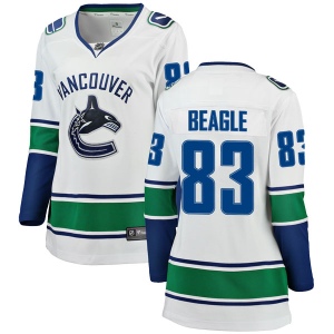 Women's Jay Beagle Vancouver Canucks Breakaway Away Jersey - White