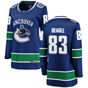 Women's Jay Beagle Vancouver Canucks Breakaway Home Jersey - Blue