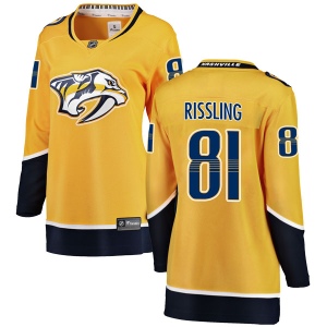 Women's Jaynen Rissling Nashville Predators Breakaway Home Jersey - Yellow