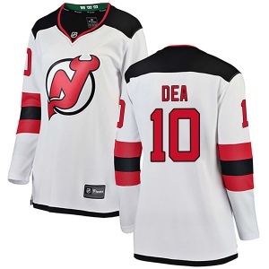 Women's Jean-Sebastien Dea New Jersey Devils Breakaway Away Jersey - White