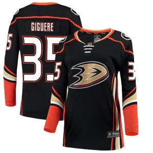 Women's Jean-Sebastien Giguere Anaheim Ducks Authentic Home Jersey - Black