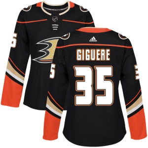 Women's Jean-Sebastien Giguere Anaheim Ducks Authentic Home Jersey - Black