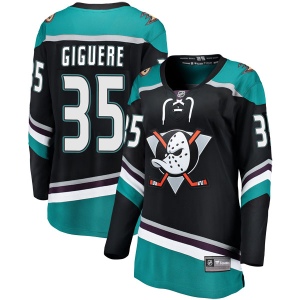 Women's Jean-Sebastien Giguere Anaheim Ducks Breakaway Alternate Jersey - Black