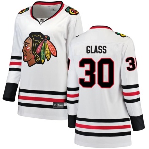 Women's Jeff Glass Chicago Blackhawks Breakaway Away Jersey - White