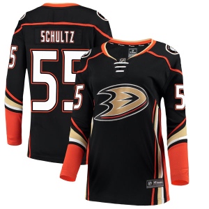 Women's Jeff Schultz Anaheim Ducks Authentic Home Jersey - Black