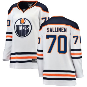 Women's Jere Sallinen Edmonton Oilers Authentic Away Breakaway Jersey - White