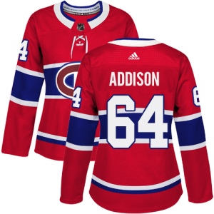 Women's Jeremiah Addison Montreal Canadiens Authentic Home Jersey - Red