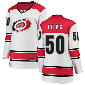 Women's Jeremy Helvig Carolina Hurricanes Breakaway Away Jersey - White