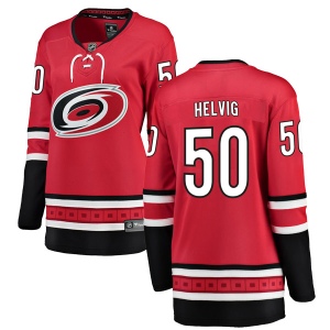 Women's Jeremy Helvig Carolina Hurricanes Breakaway Home Jersey - Red