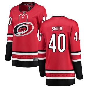 Women's Jeremy Smith Carolina Hurricanes Breakaway Home Jersey - Red