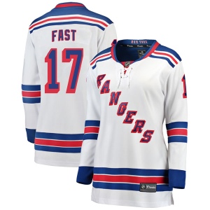 Women's Jesper Fast New York Rangers Breakaway Away Jersey - White