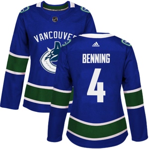 Women's Jim Benning Vancouver Canucks Authentic Home Jersey - Blue