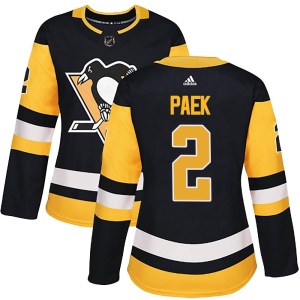 Women's Jim Paek Pittsburgh Penguins Authentic Home Jersey - Black