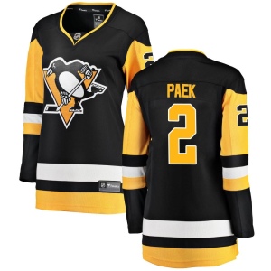 Women's Jim Paek Pittsburgh Penguins Breakaway Home Jersey - Black