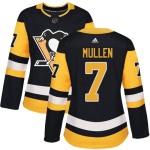 Women's Joe Mullen Pittsburgh Penguins Authentic Home Jersey - Black