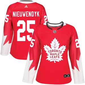 Women's Joe Nieuwendyk Toronto Maple Leafs Authentic Alternate Jersey - Red