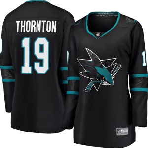 Women's Joe Thornton San Jose Sharks Breakaway Alternate Jersey - Black