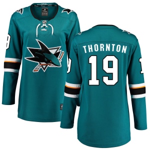 Women's Joe Thornton San Jose Sharks Home Breakaway Jersey - Teal