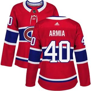 Women's Joel Armia Montreal Canadiens Authentic Home Jersey - Red