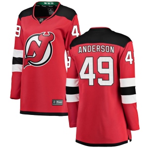 Women's Joey Anderson New Jersey Devils Breakaway Home Jersey - Red