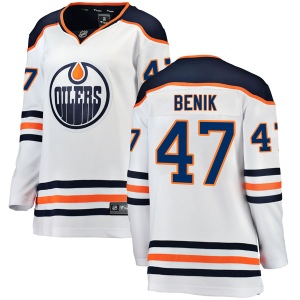 Women's Joey Benik Edmonton Oilers Authentic Away Breakaway Jersey - White