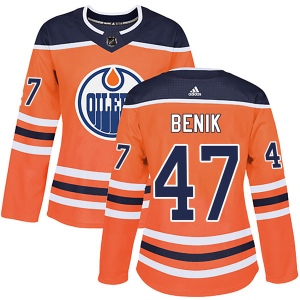 Women's Joey Benik Edmonton Oilers Authentic r Home Jersey - Orange