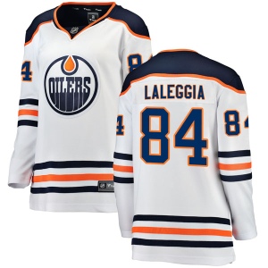 Women's Joey LaLeggia Edmonton Oilers Authentic Away Breakaway Jersey - White