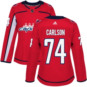 Women's John Carlson Washington Capitals Authentic Home Jersey - Red