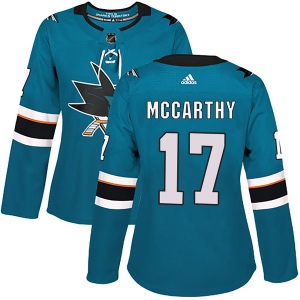 Women's John McCarthy San Jose Sharks Authentic Home Jersey - Teal