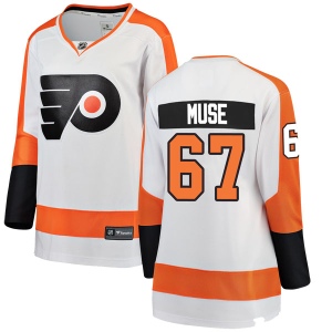 Women's John Muse Philadelphia Flyers Breakaway Away Jersey - White