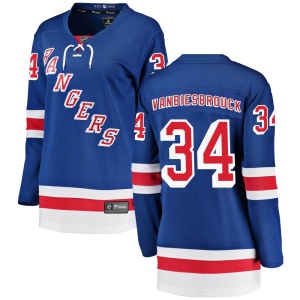 Women's John Vanbiesbrouck New York Rangers Breakaway Home Jersey - Blue