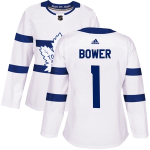 Women's Johnny Bower Toronto Maple Leafs Authentic 2018 Stadium Series Jersey - White