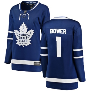 Women's Johnny Bower Toronto Maple Leafs Breakaway Home Jersey - Blue